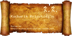 Kucharik Krisztián névjegykártya